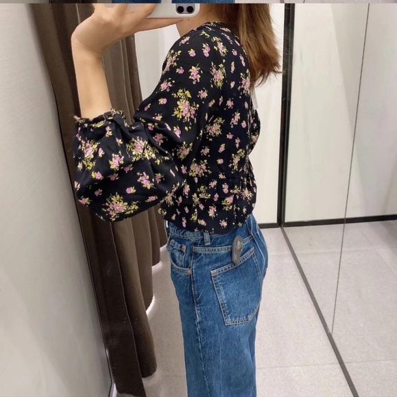 Zara Crop Top Blouse small - Picture 8 of 10